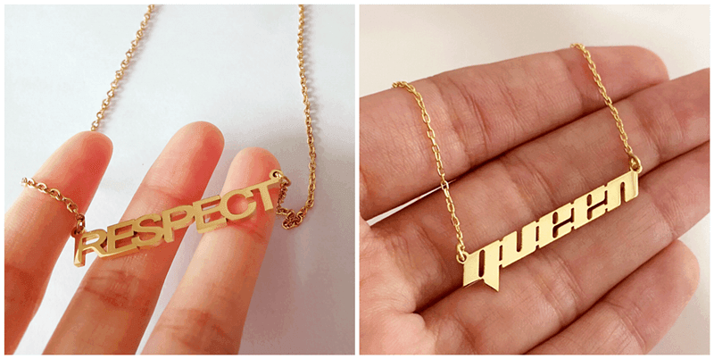 wholesale custom nameplate jewelry manufacturers personalized block name necklace wholesale suppliers 